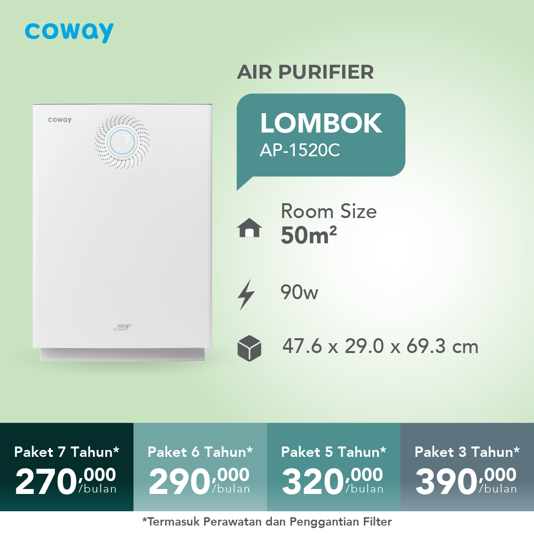 Lombok Air Purifier - solusi udara bersih dari Coway